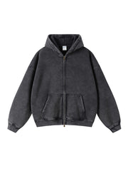 Unisex Batik Cotton Zip Fly Hoodie