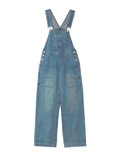 Women's Rlaxed Fit Denim Overalls