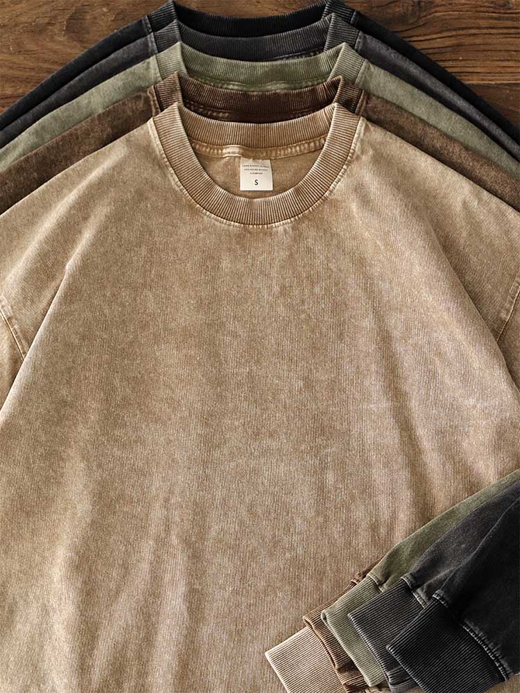 Men's Rlaxed Fit Sweatshirt Batik Retro Cotton Pullover