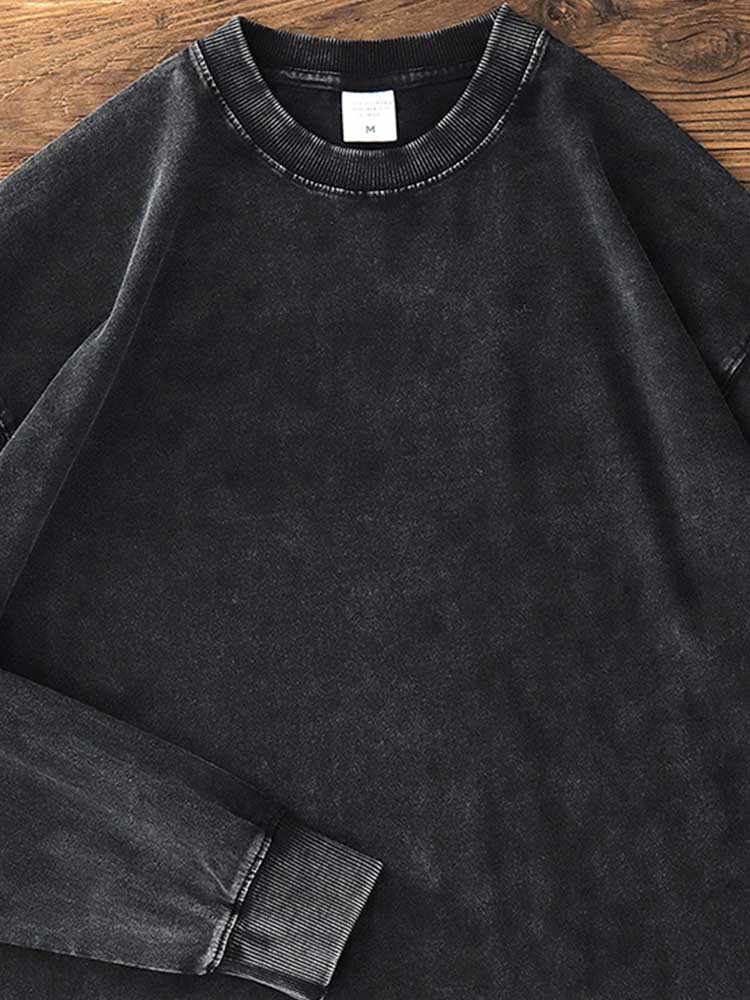 Men's Rlaxed Fit Sweatshirt Batik Retro Cotton Pullover