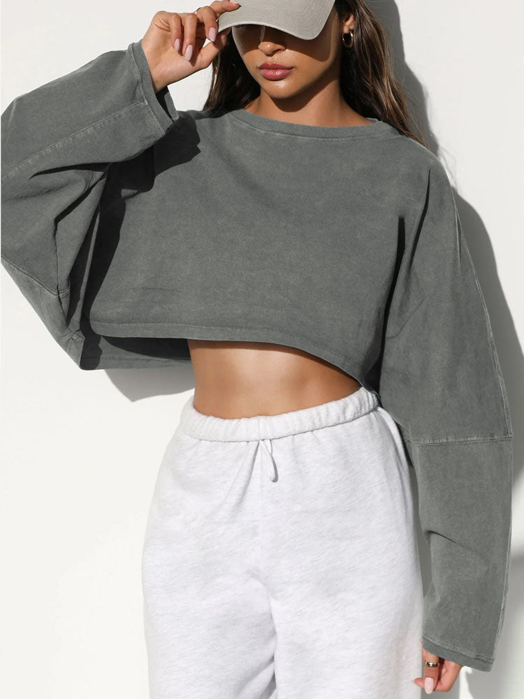 Women's Loose Fit Vintage Cropped